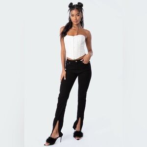 Edikted Colton Slit Jeans black